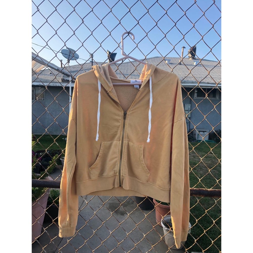 Yellow cropped jacket